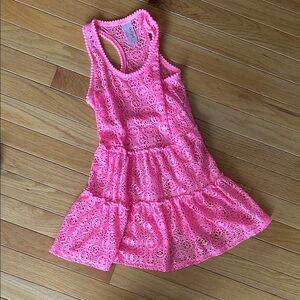 Cat & Jack Pink Crochet Top